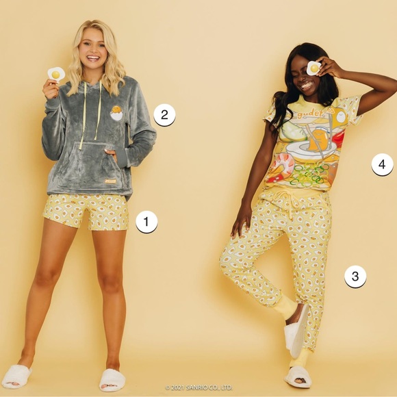 GUDETAMA COMFY PANTS SIZE XS BLACKMILK NWT HELLO KITTY YELLOW POCKETS - Picture 3 of 10